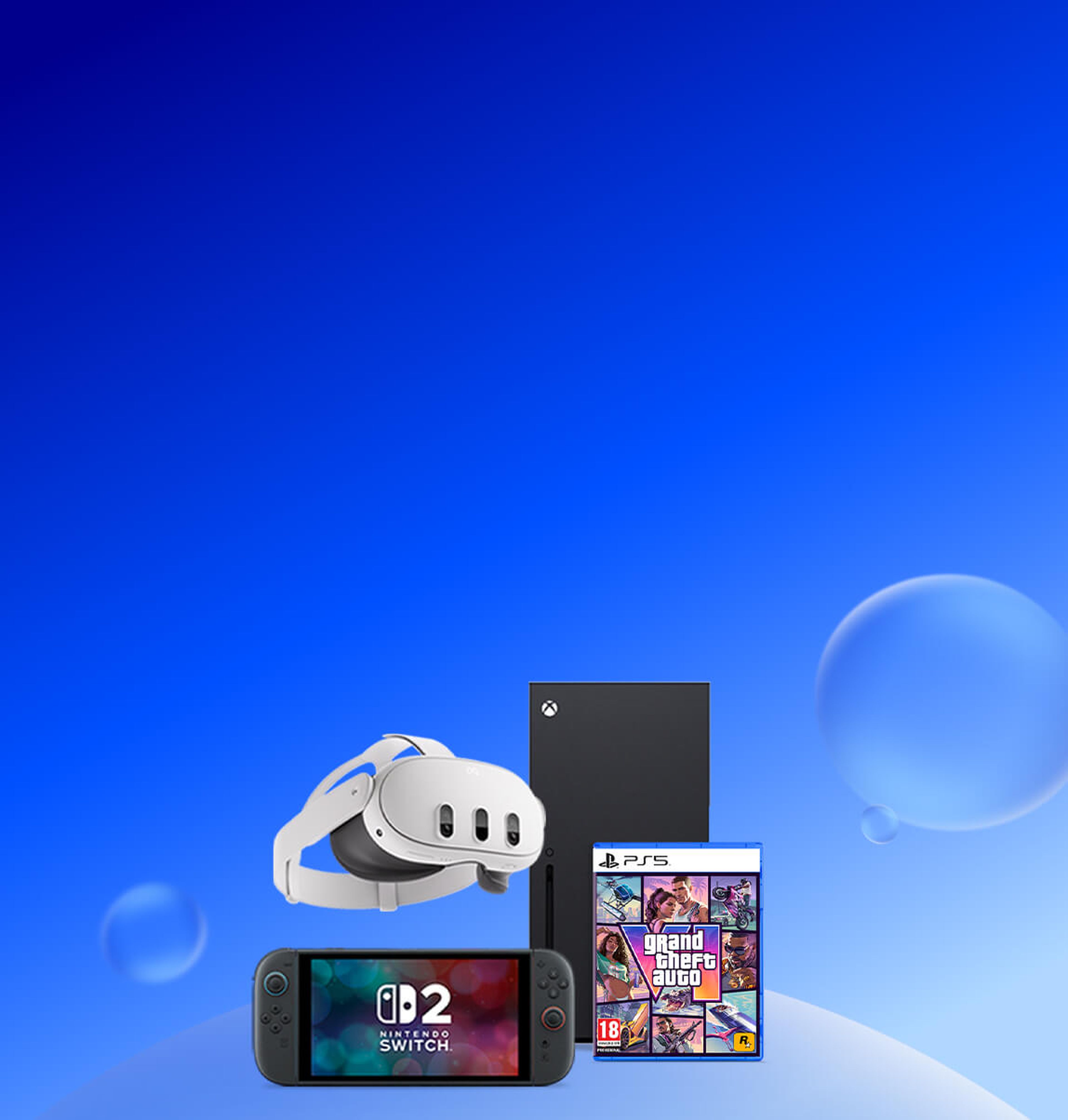Selection of gaming consoles