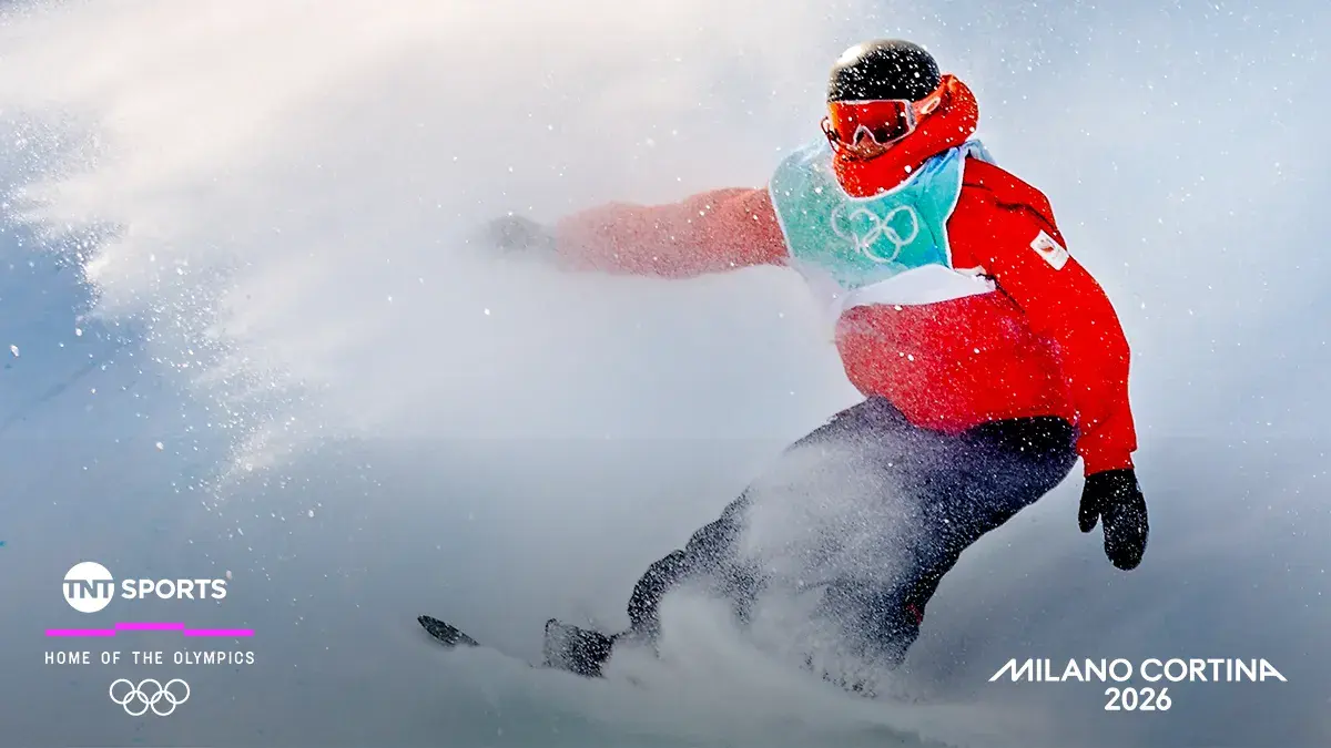 Snowboarding in the Olympic Winter Games on Virgin TV.