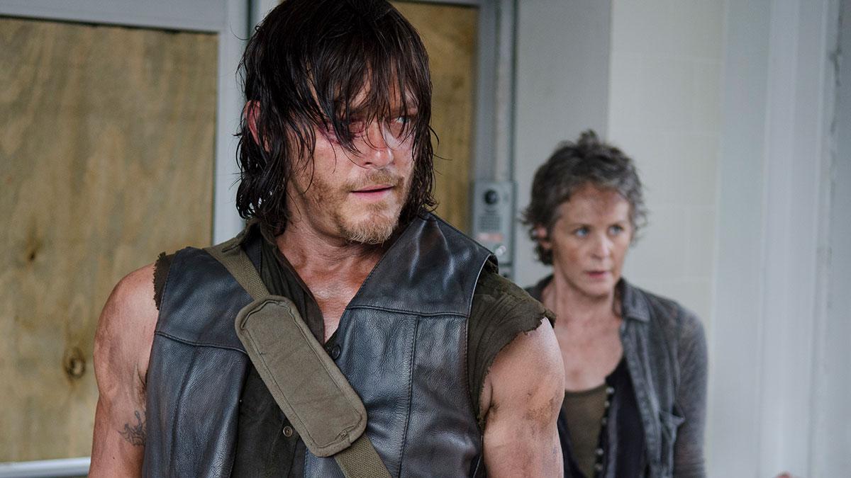 Daryl and Carol reunite in The Walking Dead.