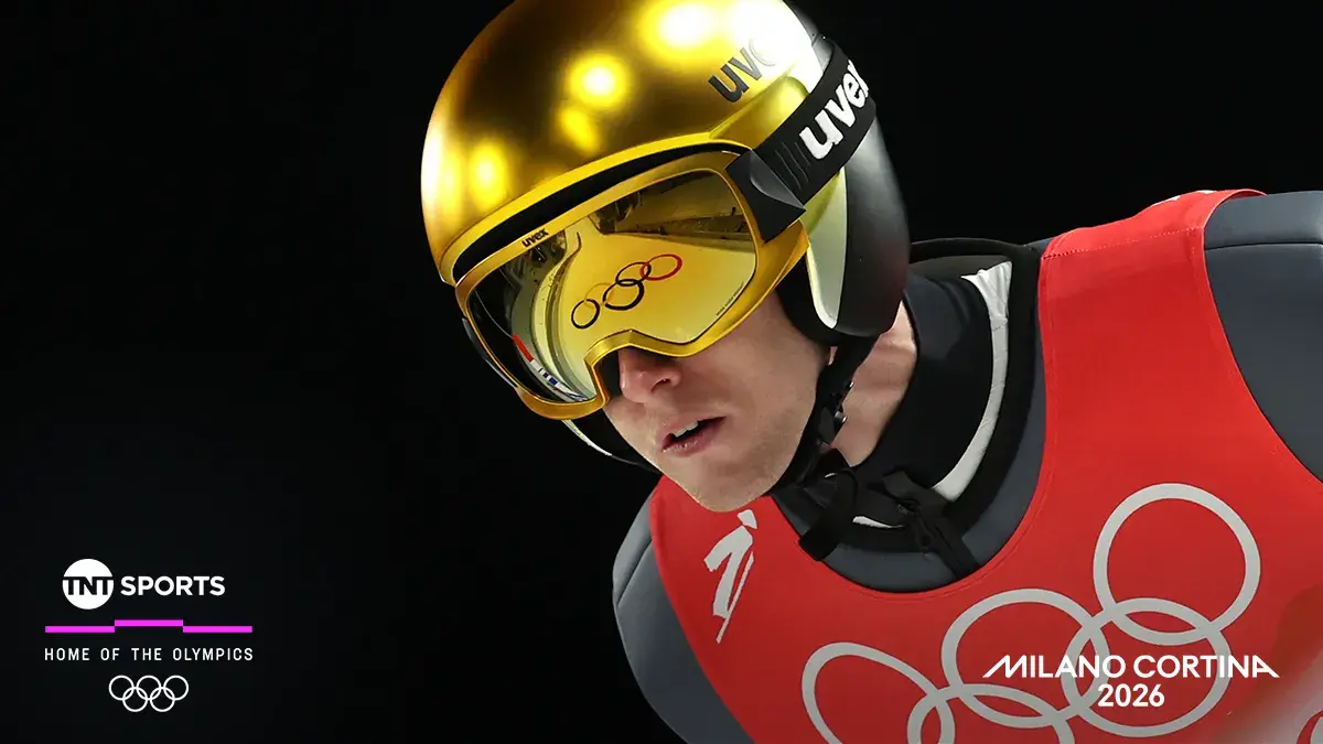 Ski jumping in the Olympic Winter Games on Virgin TV.