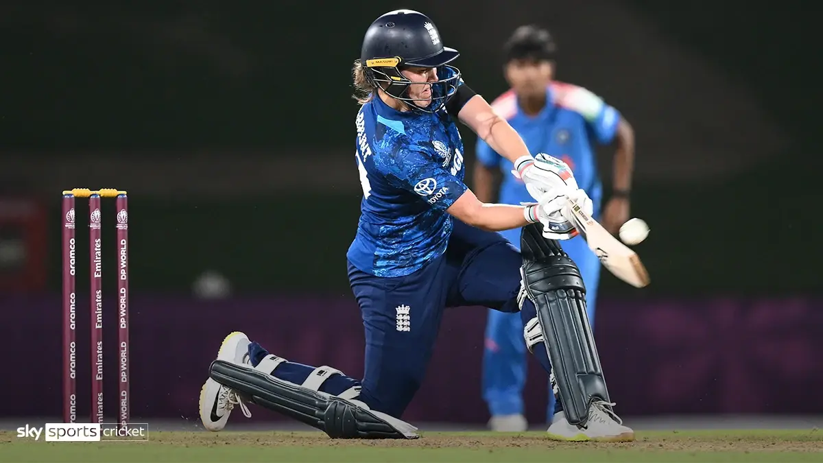 England captain Nat Sciver-Brunt in action. The ICC Women‘s Cricket World Cup, live on Sky Sports this month.