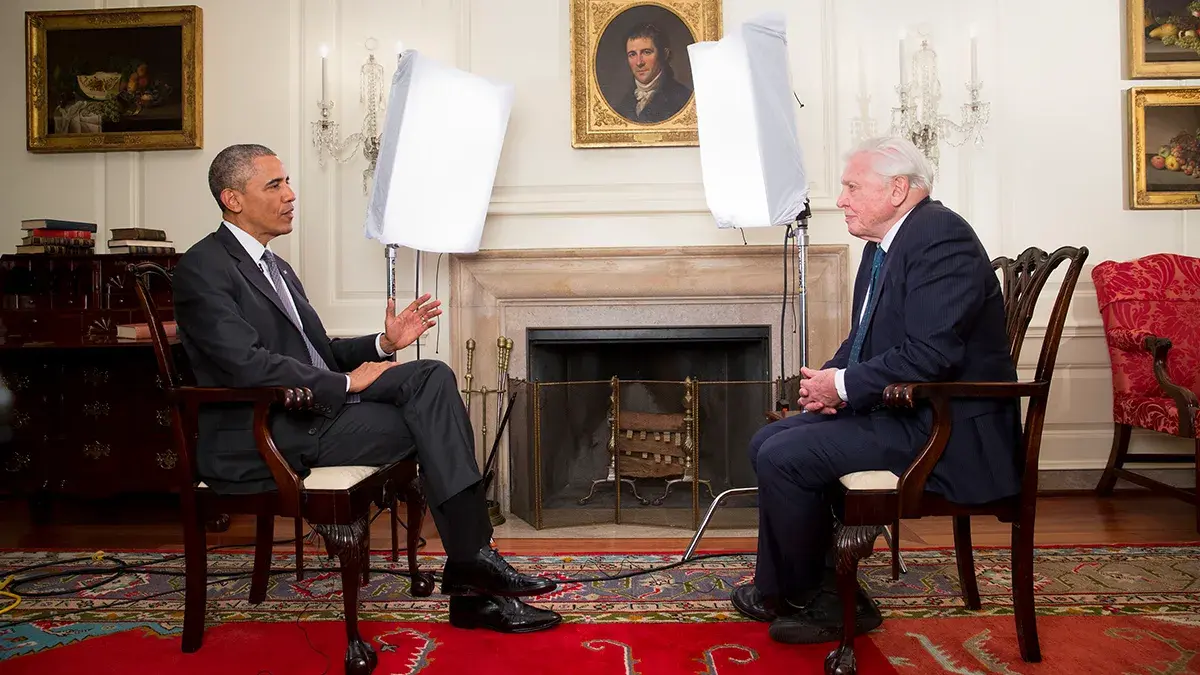 Barack Obama meets Sir David Attenborough in the World Environment Day showcase on CH 100.