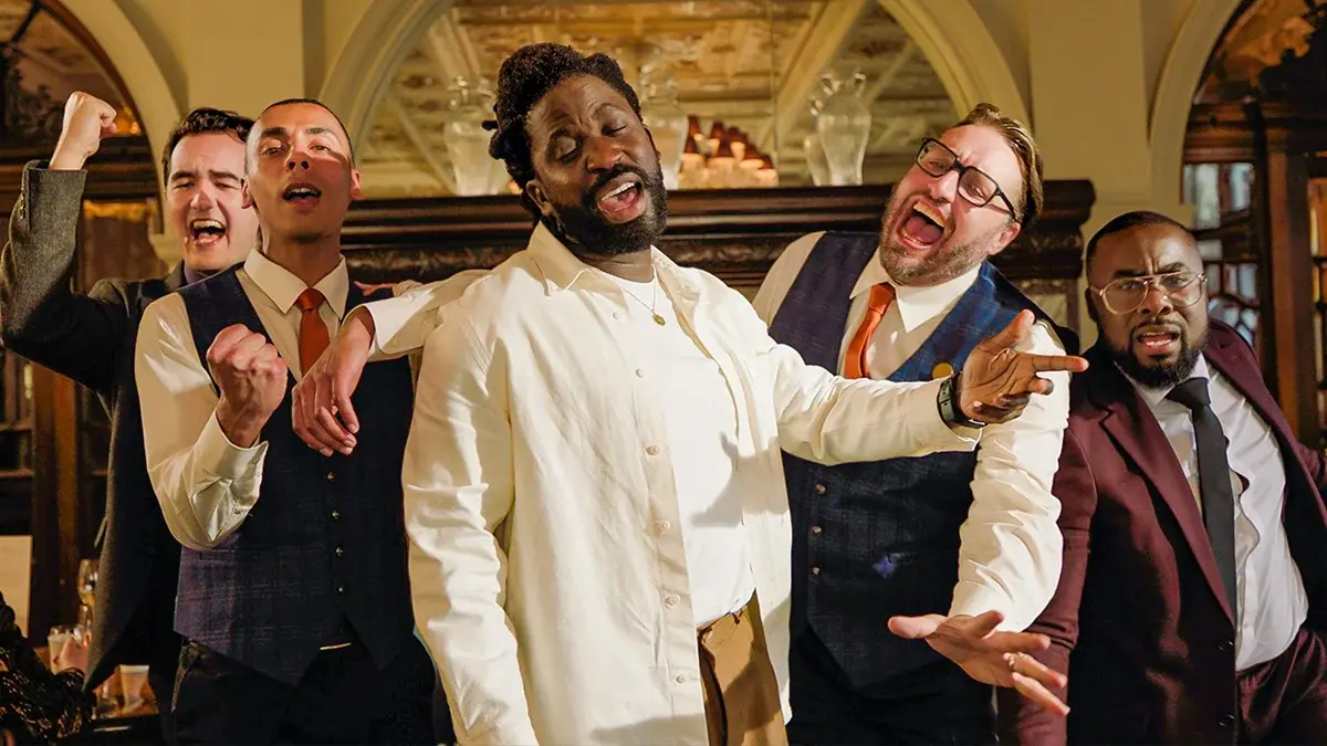 Adjani Salmon and the rest of the cast in the second series of Dreaming Whilst Black.