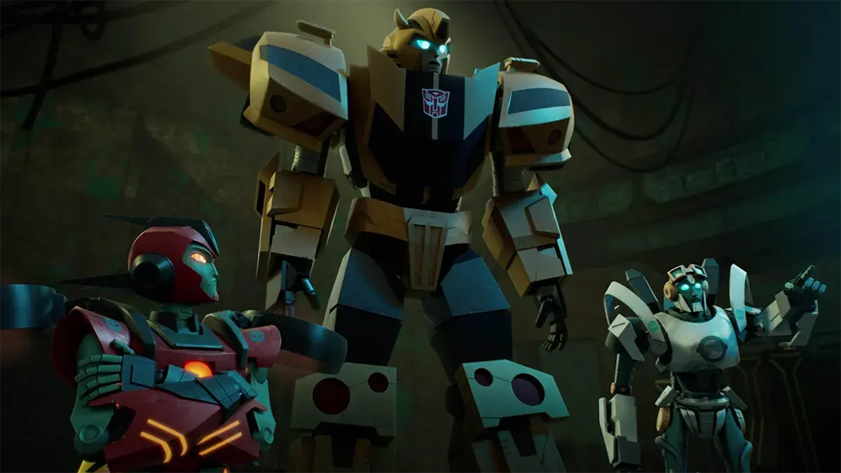Transformers: Earthspark, available on Paramount+ on Virgin TV.