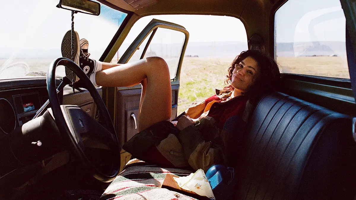 Zendaya stars in Euphoria as Rue Bennett.