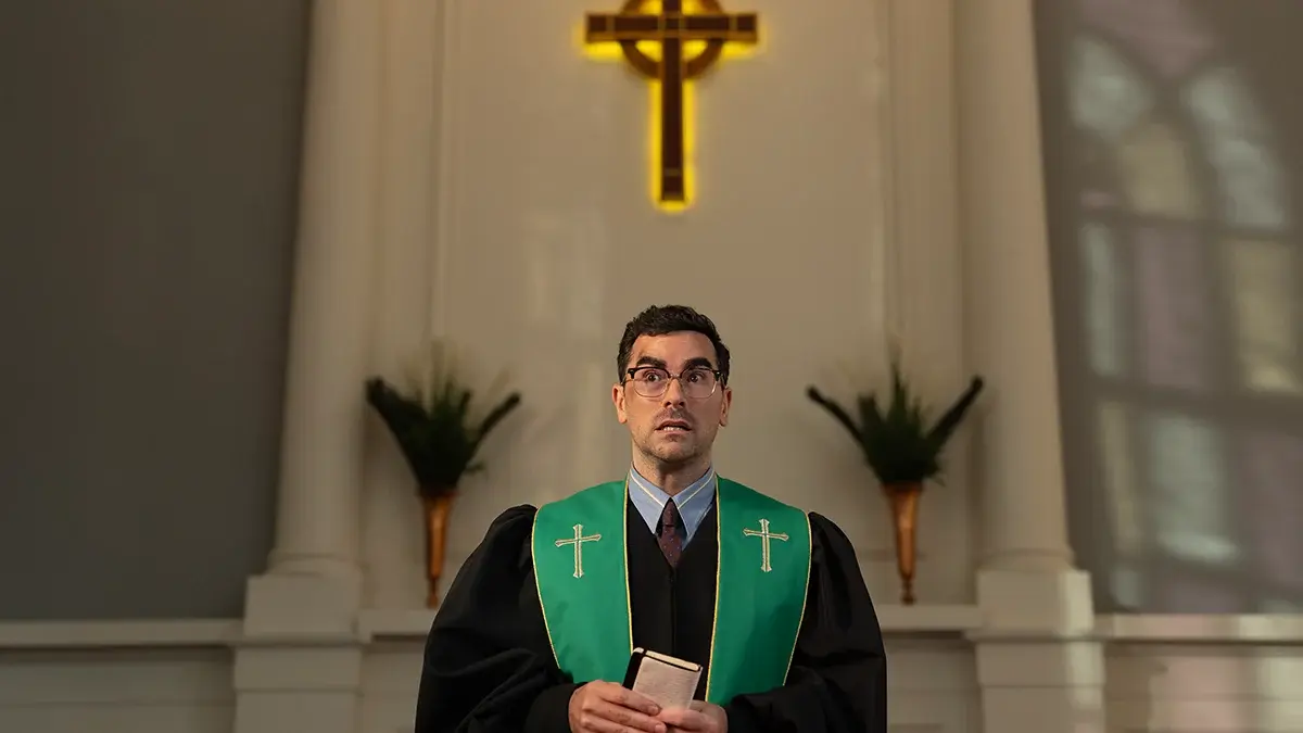 Dan Levy in Big Mistakes, coming to Netflix in April.