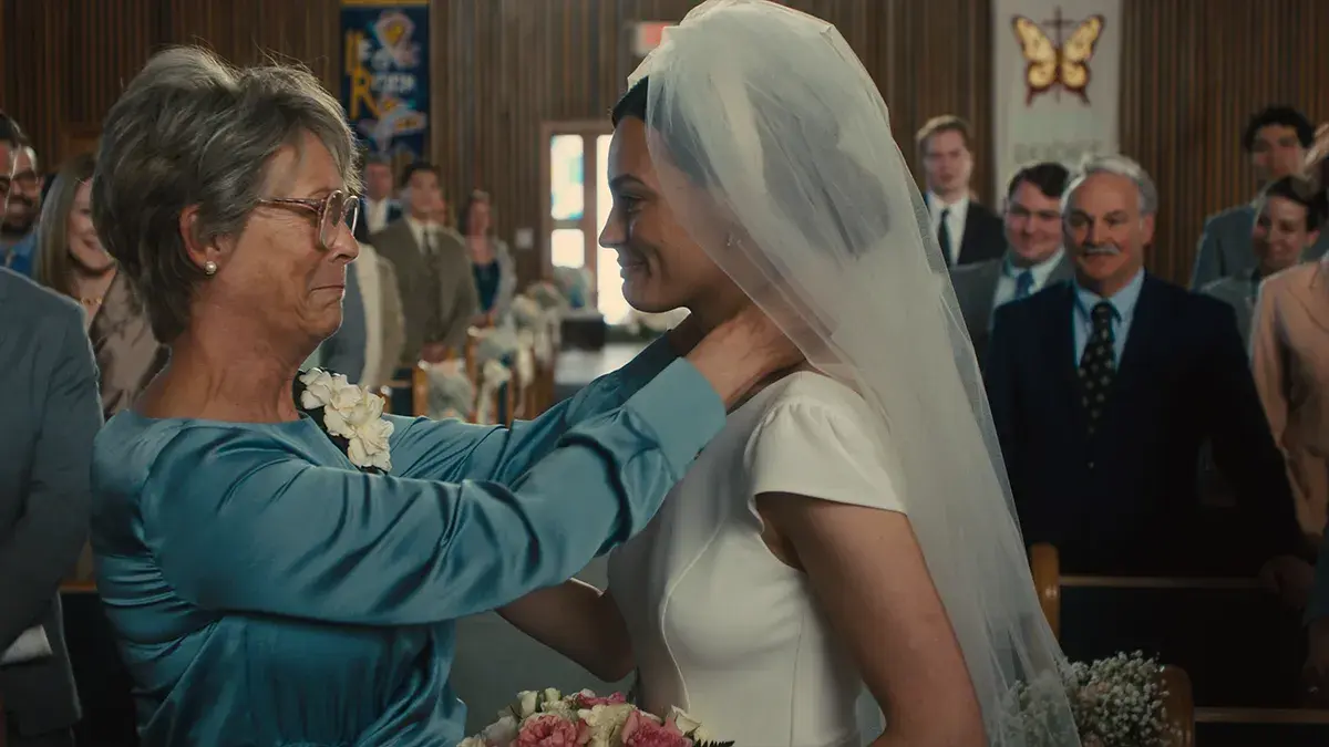 Jamie Lee Curtis and Emma Mackey in Ella McCay, streaming on Disney+ this month.