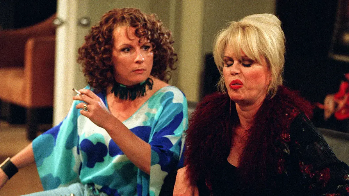 Jennifer Saunders and Joanne Lumley in Absolutely Fabulous.