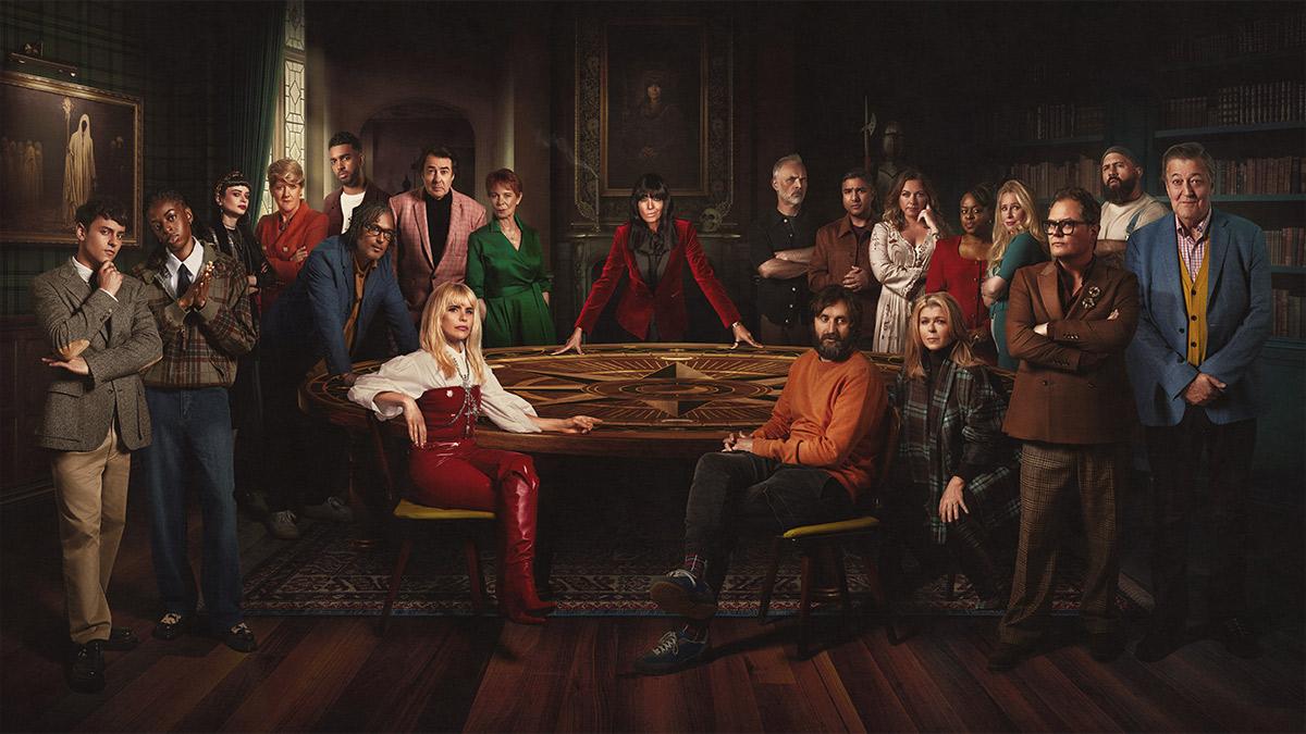 The starry The Celebrity Traitors line-up with host Claudia Winkleman.