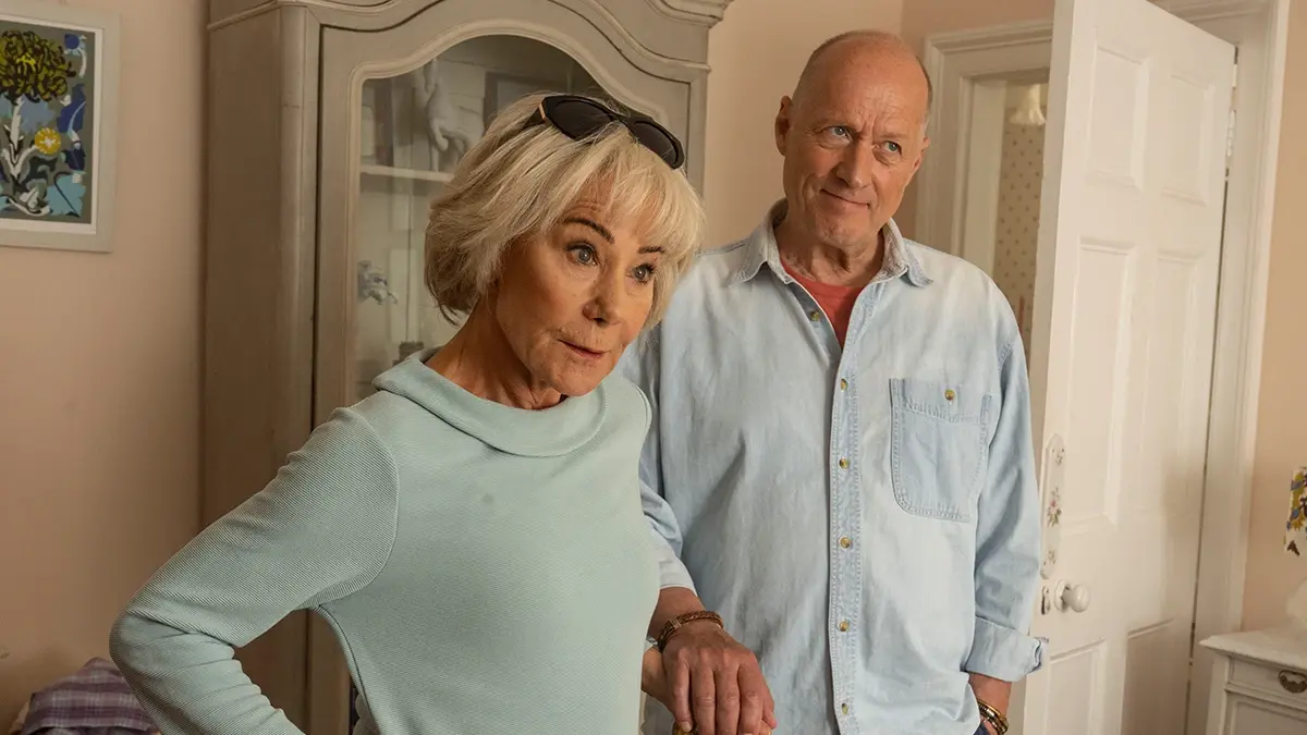 Love is also in the air for Charlie Hungerford (Zoë Wanamaker) and the charming Nigel (Adrian Edmondson).