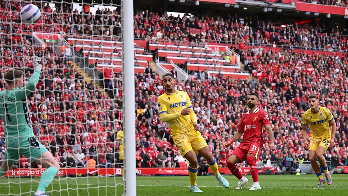 Mohamed Salah of Premier League champions Liverpool in action. Watch the Premier League 2025/26 season on Sky Sports from Friday 15 August.
