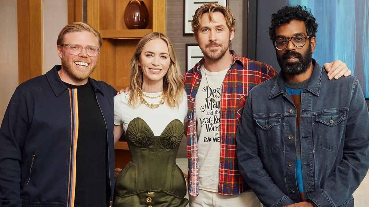 Rob Beckett, Emily Blunt, Ryan Gosling and Romesh Ranganathan in Rob & Romesh Vs...