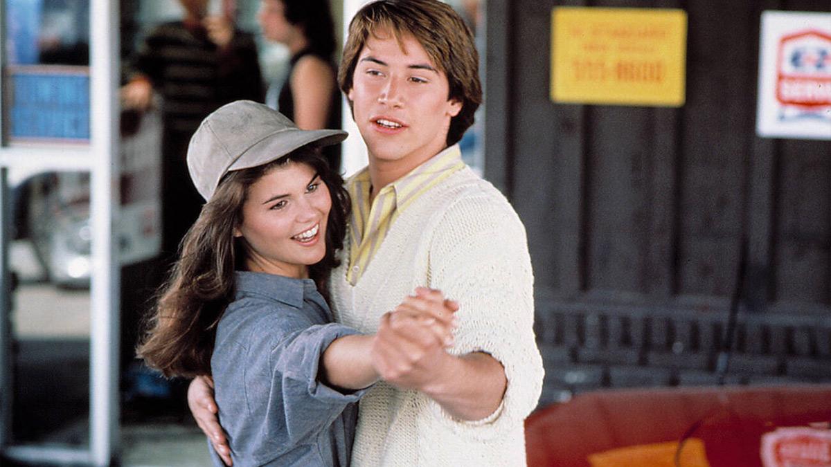 Lori Loughlin and Keanu Reeves in The Brotherhood Of Justice, available on Wedo Movies.
