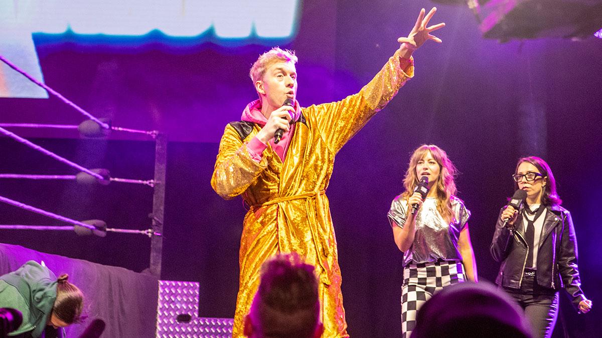 James Acaster steps into the ring in Clash Of The Comics.