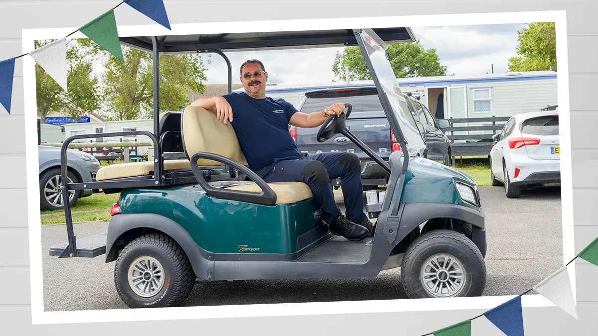 Danny Dyer does the rounds on The Dyers’ Caravan Park.