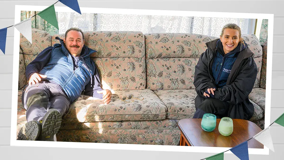 Danny and Dani Dyer on site on The Dyers’ Caravan Park.