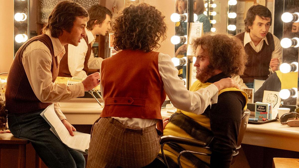 Gabriel LaBelle and Matt Wood in Saturday Night, available this month on Sky Cinema.