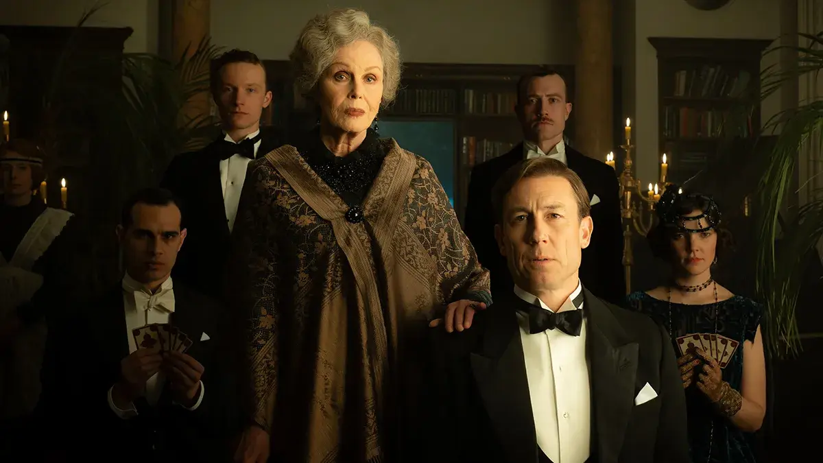 Joanna Lumley and Tobias Menzies in The Room In The Tower on BBC iPlayer.