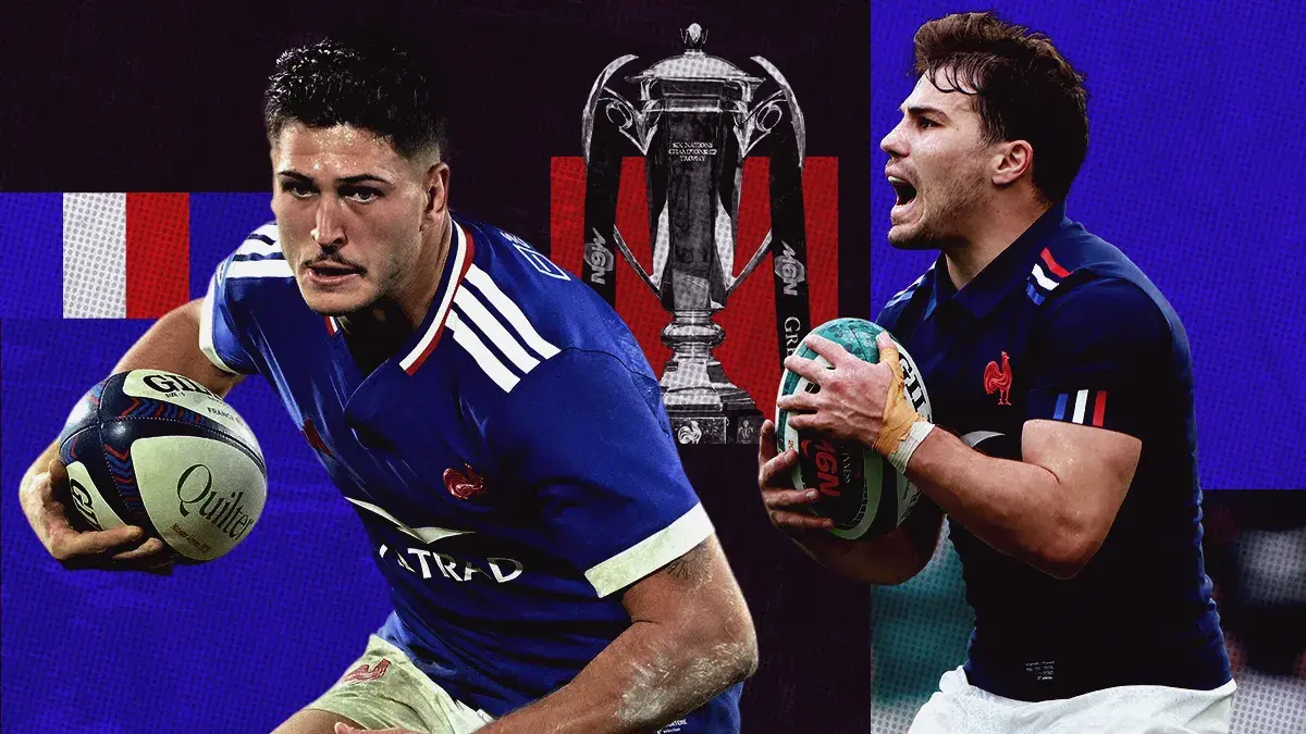 France’s Nicolas Depoortère and Antoine Dupont.