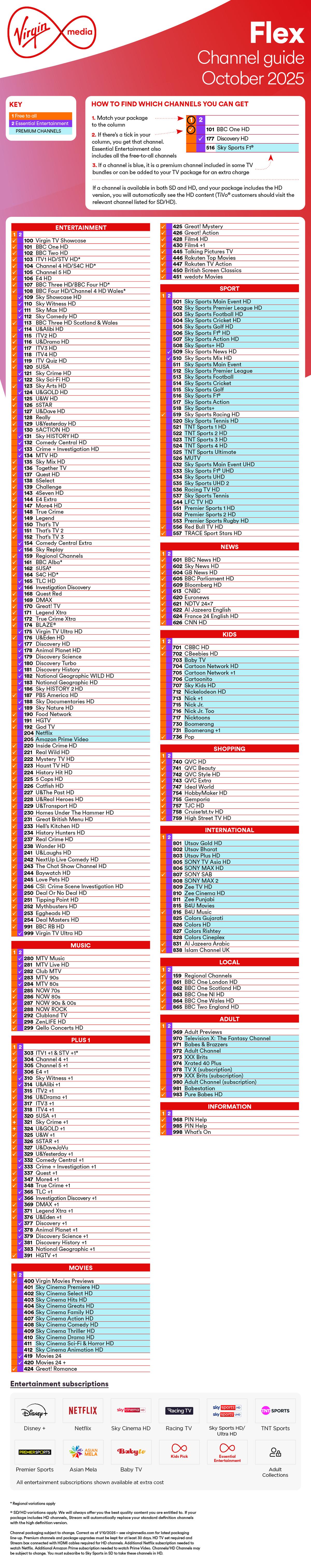 Flex October Channel Guide