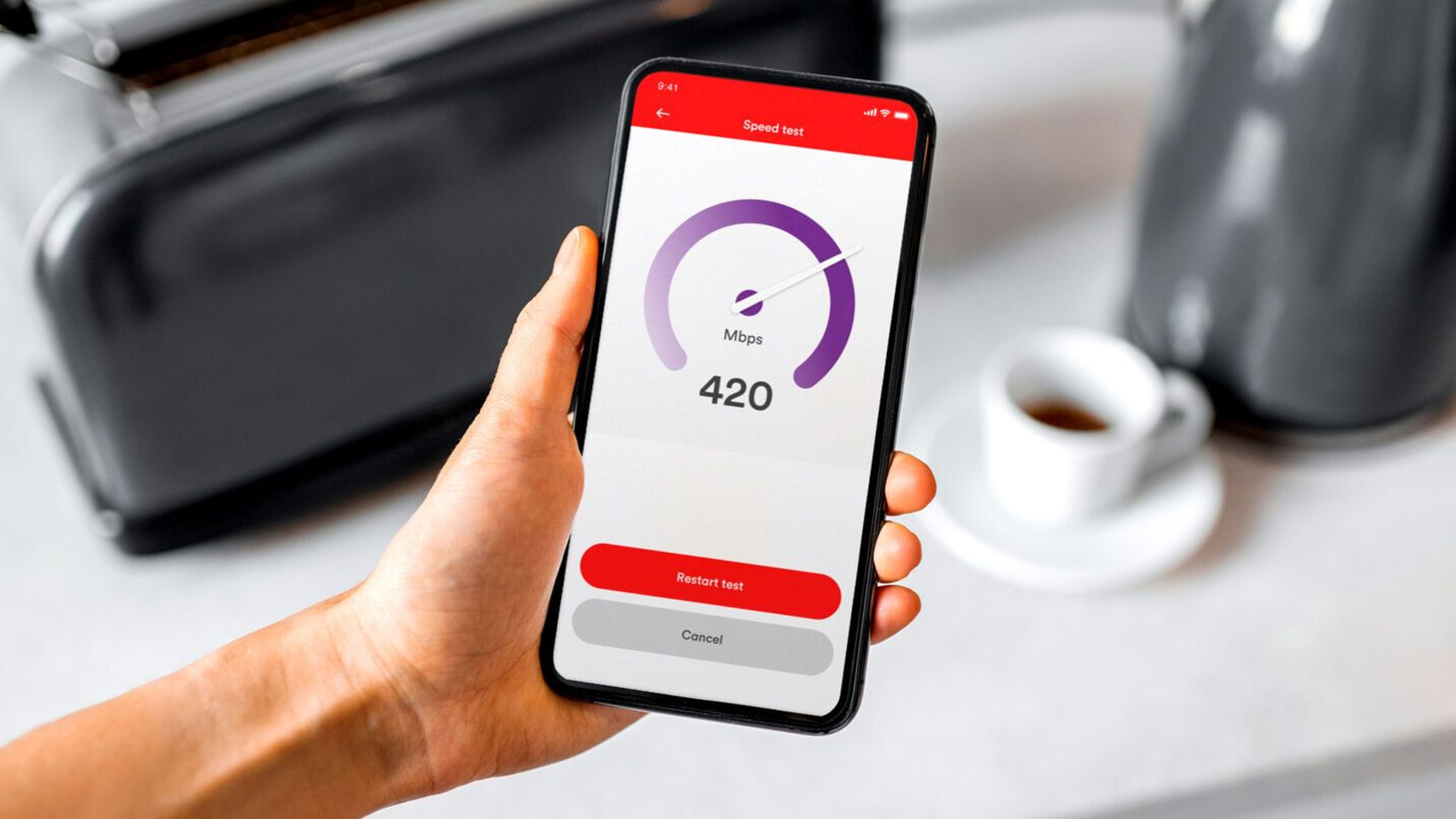 WiFi speed test on mobile phone
