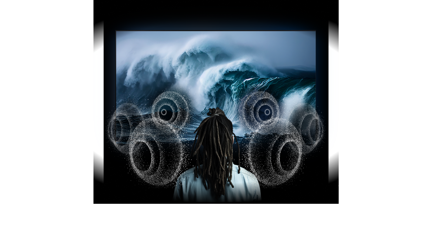 An image showing Dynamic speaker effect on sound quality