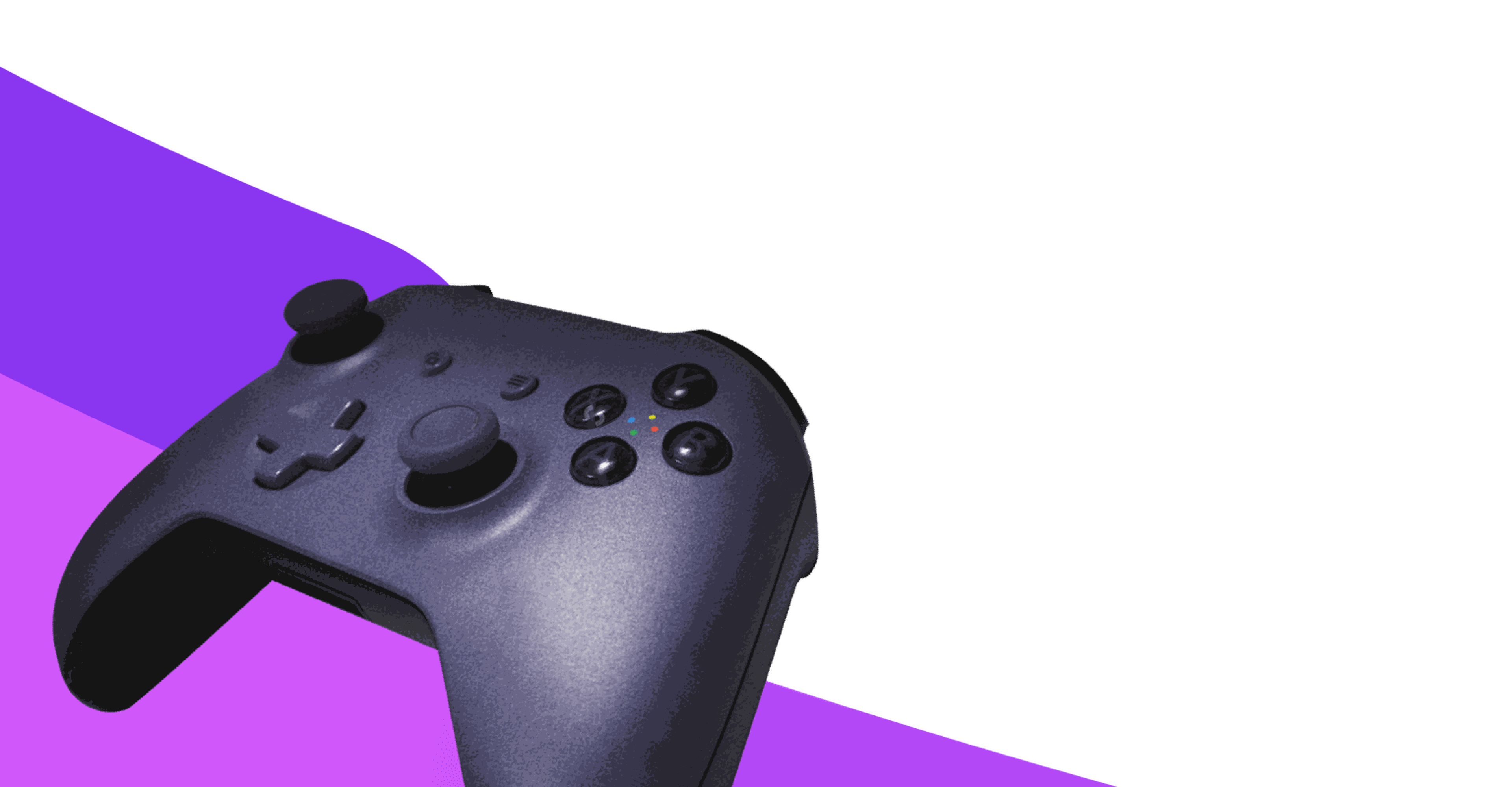 Gaming controller with pink flares