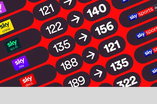 Some of your Sky channel numbers have changed.