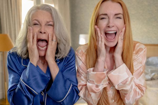 Jamie Lee Curtis and Lindsay Lohan in Freakier Friday, available on Virgin Media Store in October.