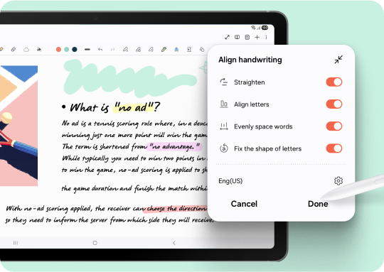 Handwriting fix