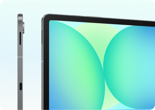 Tablet being displayed from 2 points of view