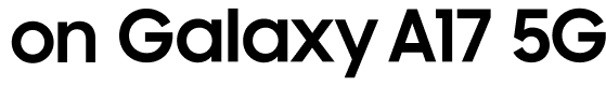 A15 5G official lettermark
