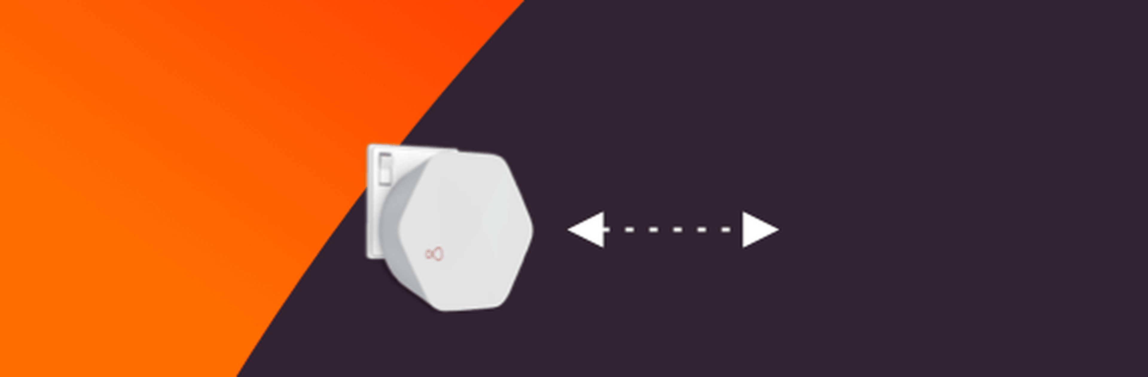 WiFi extender with connecting arrows with the outside world