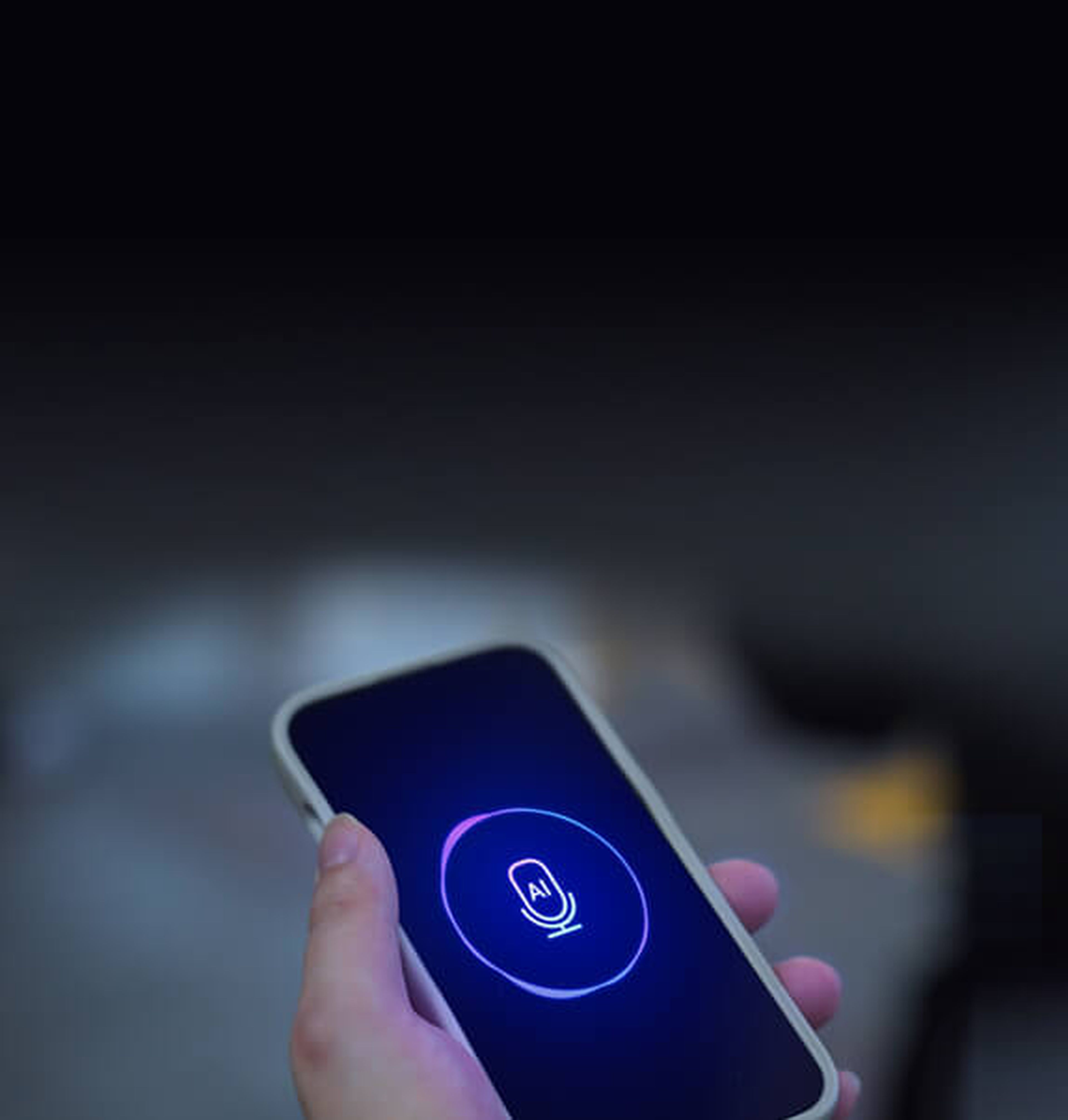 Hand holding a smartphone