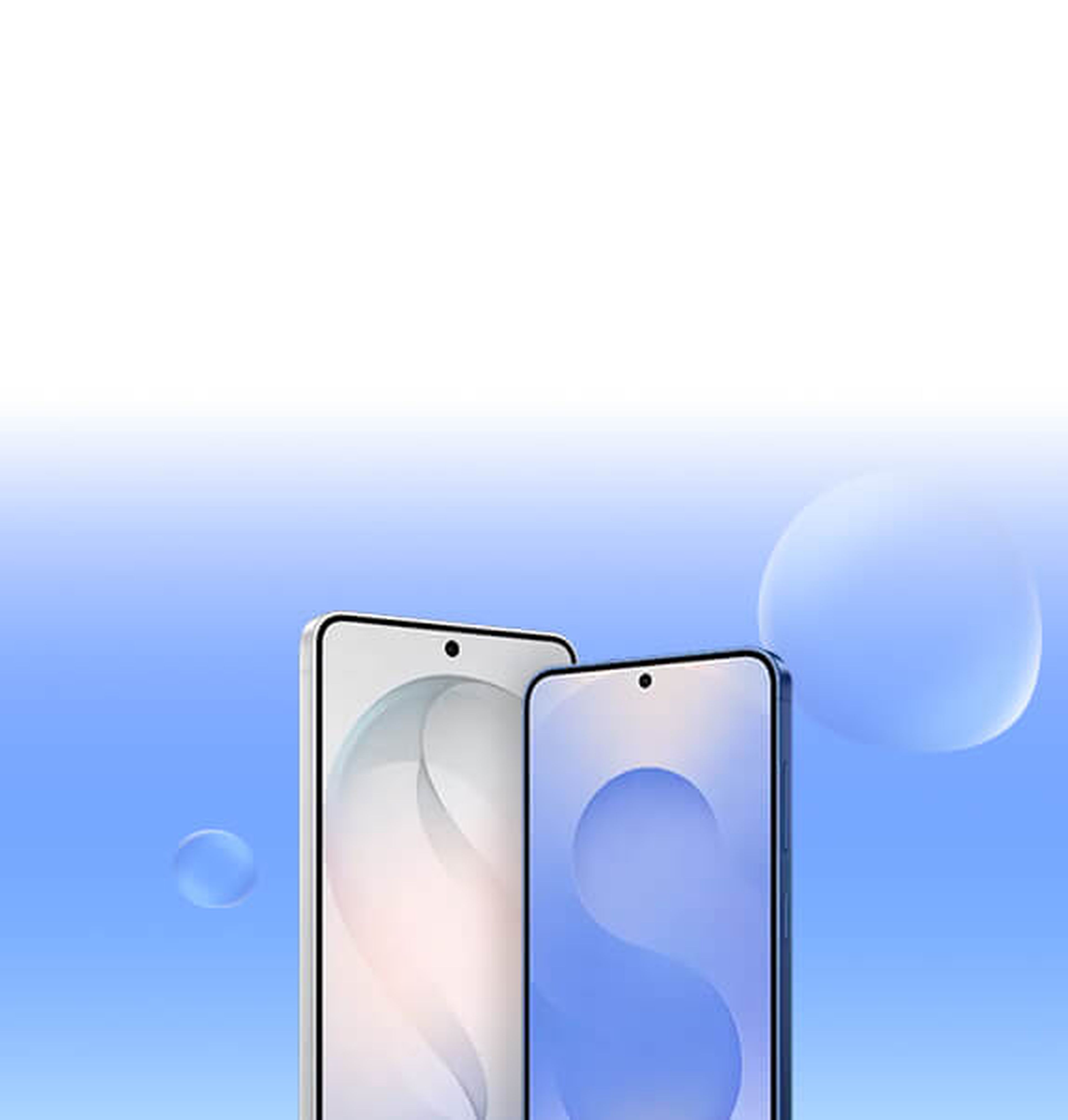 Two Samsung Galaxy smartphones