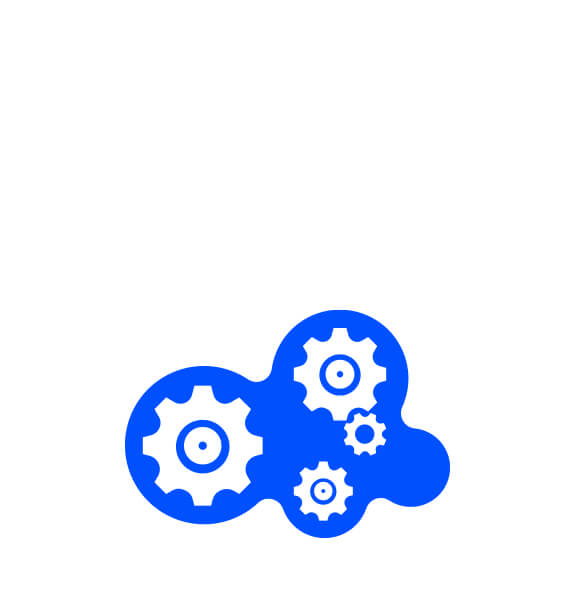 Bolts on blue background
