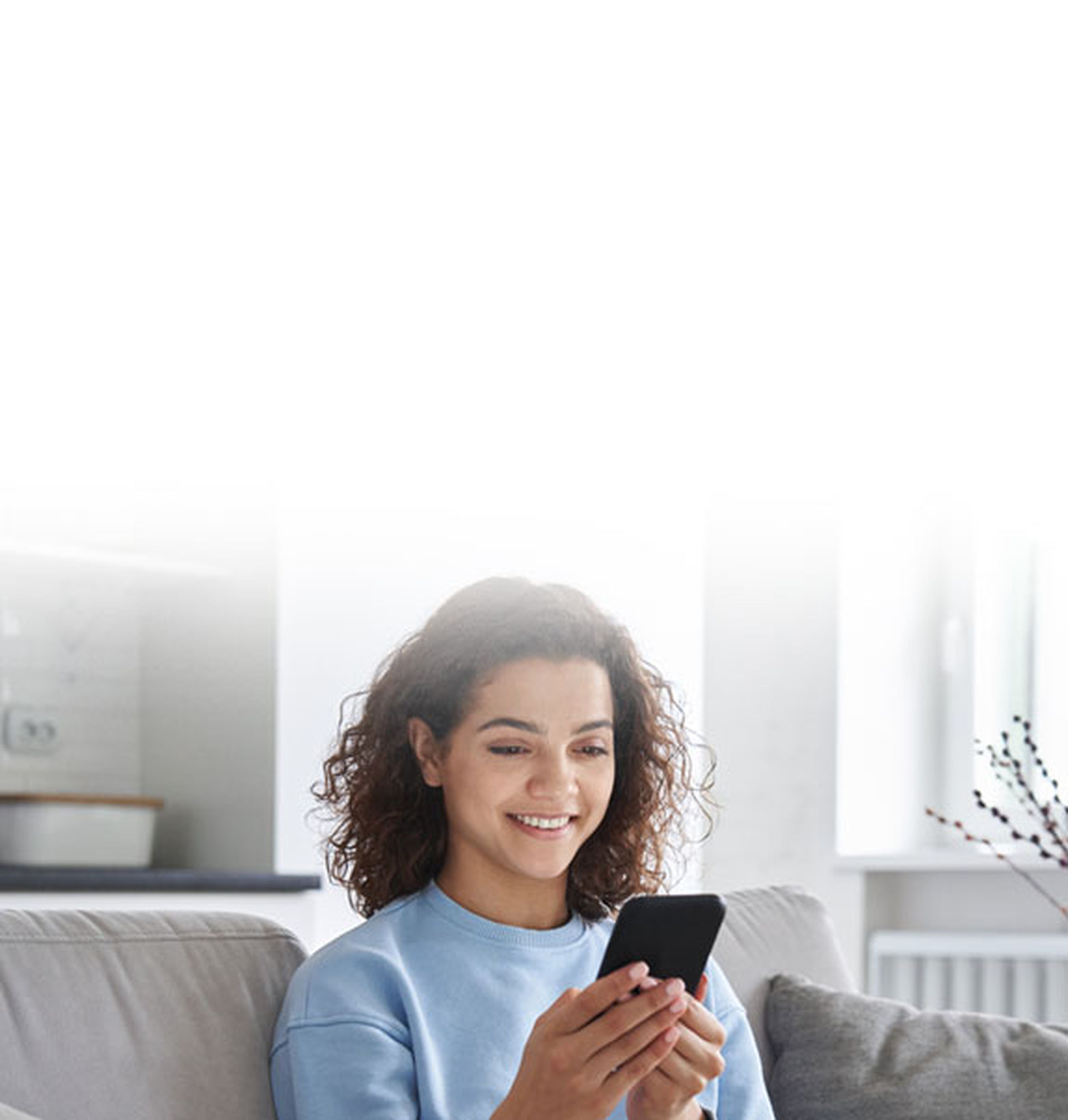 Woman holding a phone