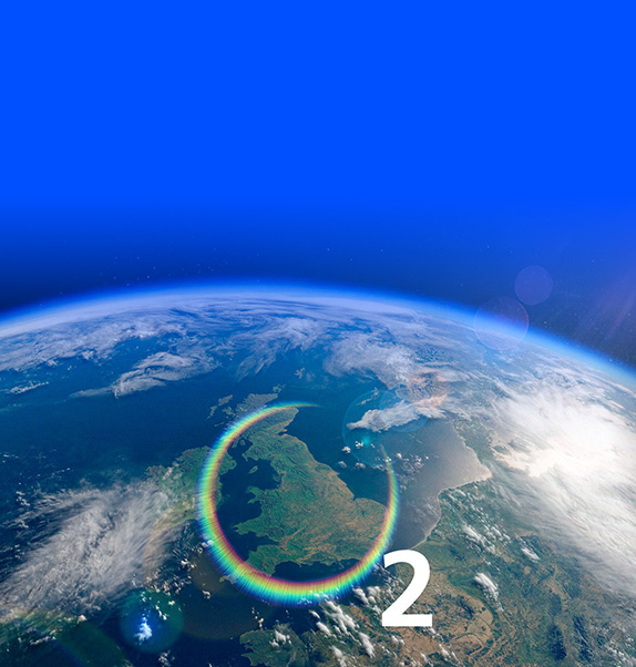 Person taking a picture with smartphone at mountain's summit