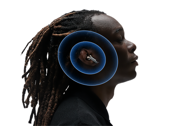 A man wearing buds3 pro designed for perfect fit