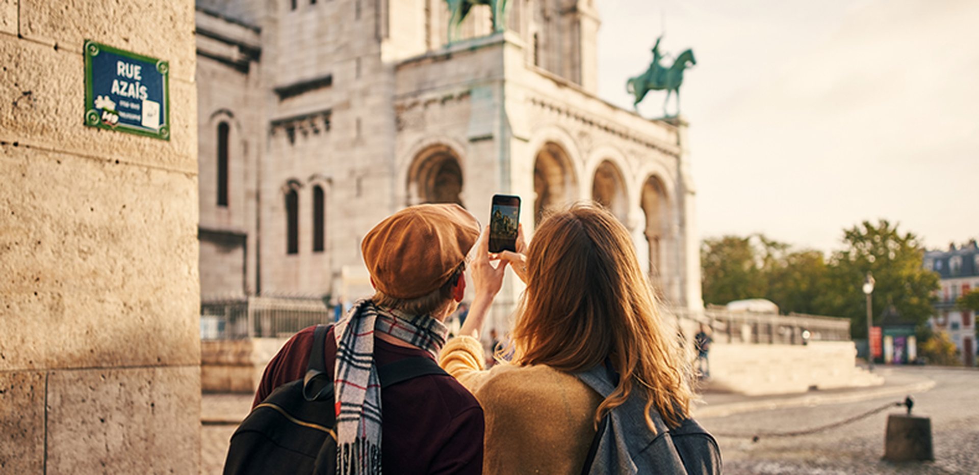 Women taking a picture on phone