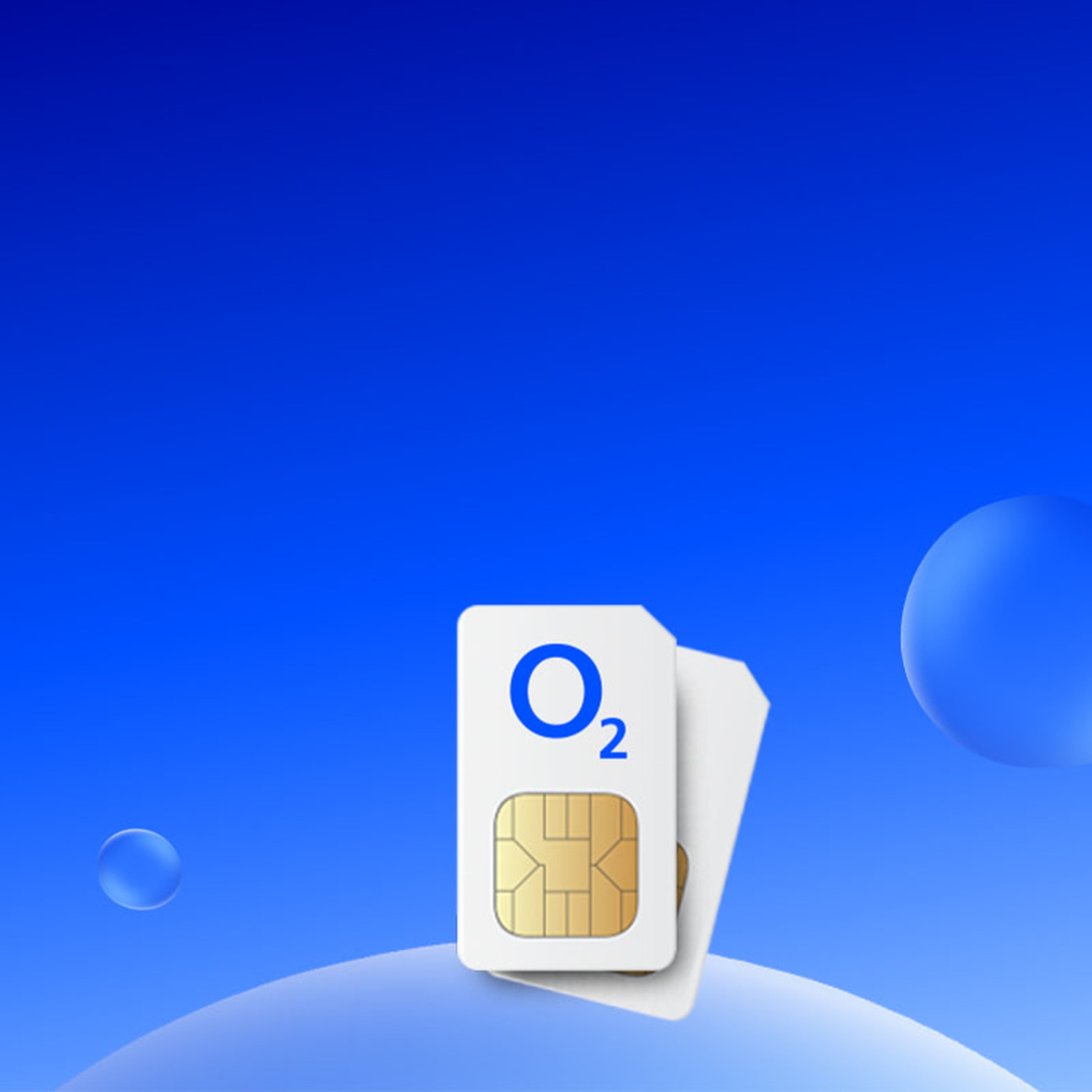 SIM cards on blue background