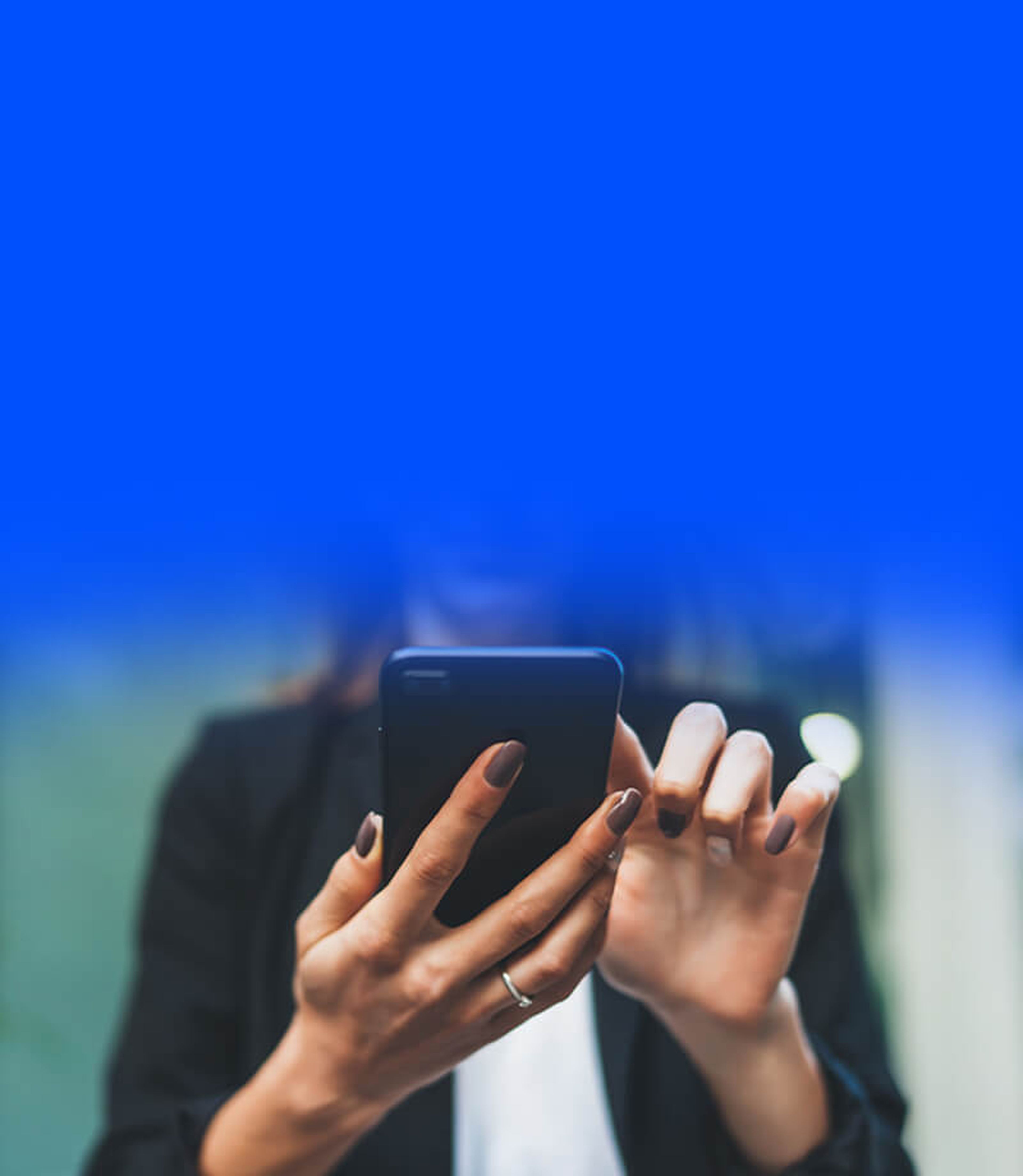 woman in phone