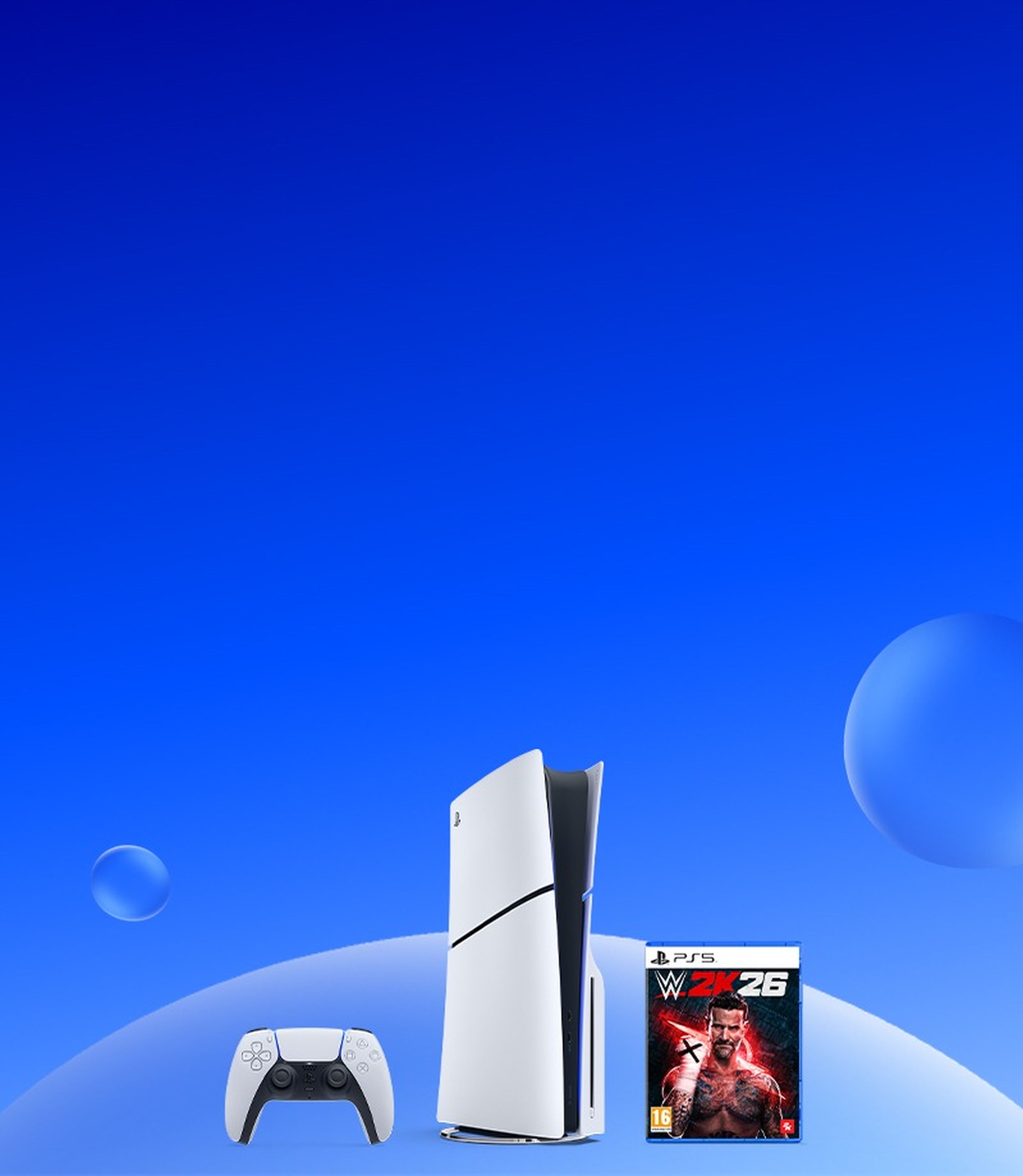 PlayStation 5 Disc Edition and WWE 2K26 Bundle