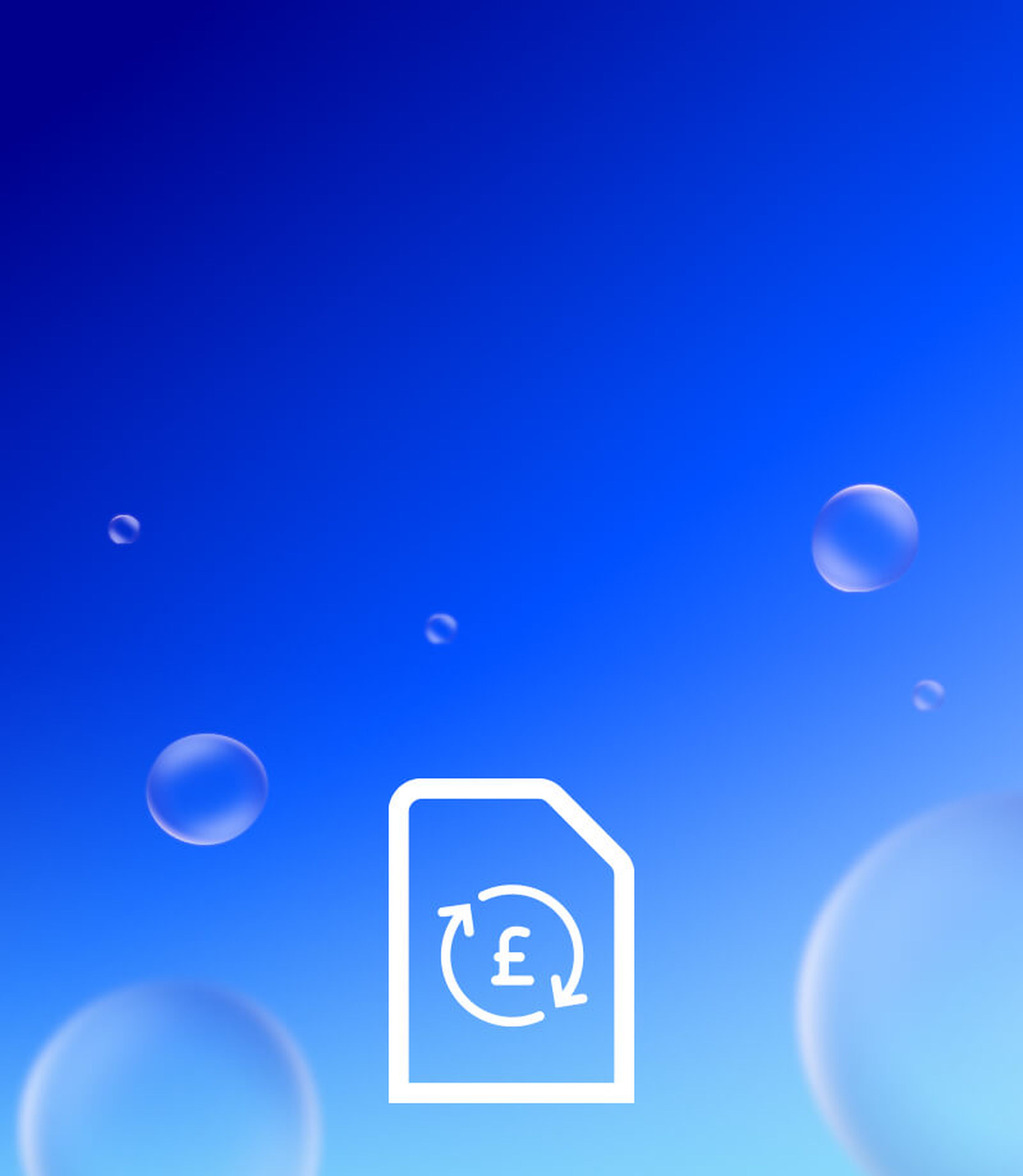Three SIM cards on top of each other on blue background