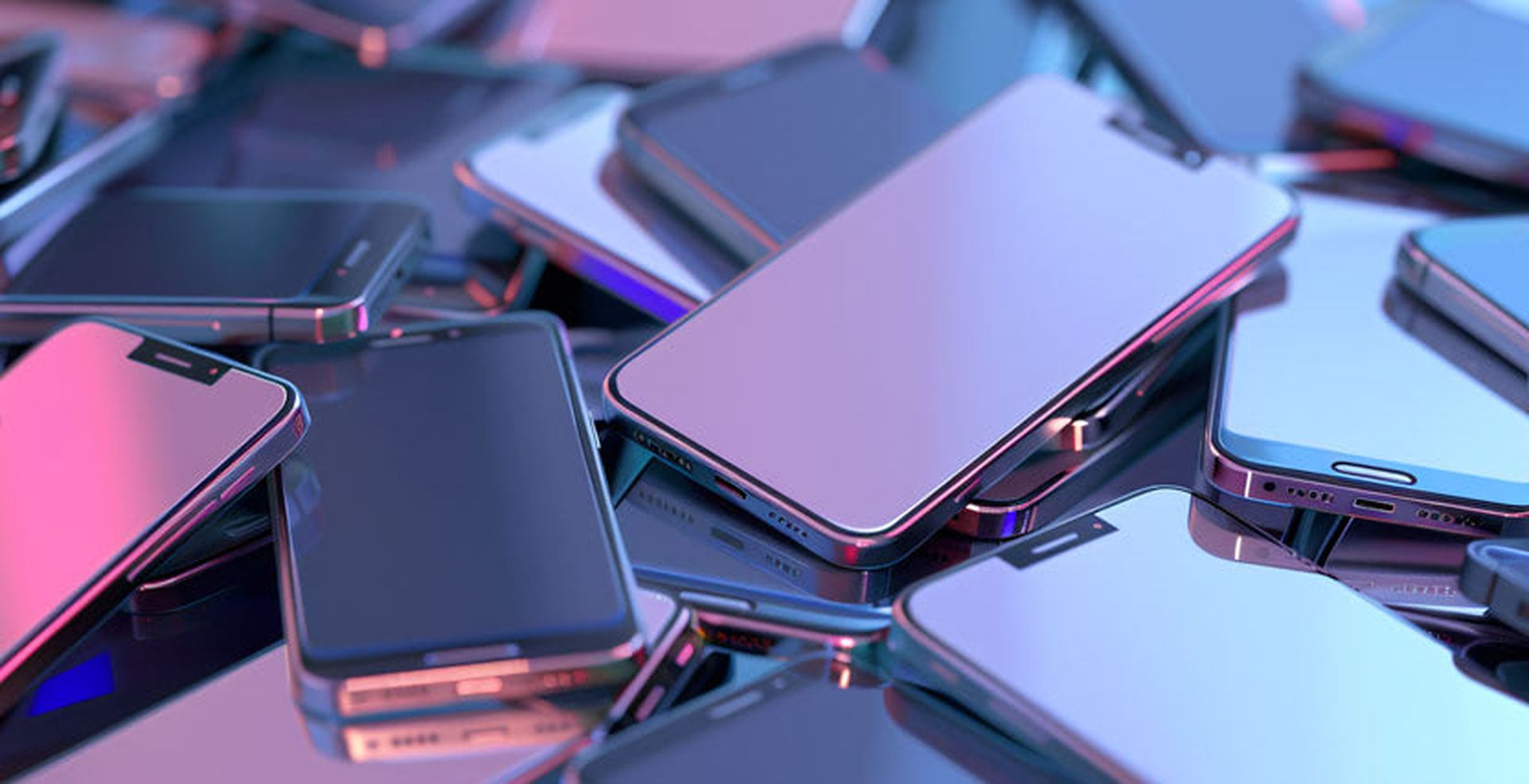 A pile of mobile phones to sell