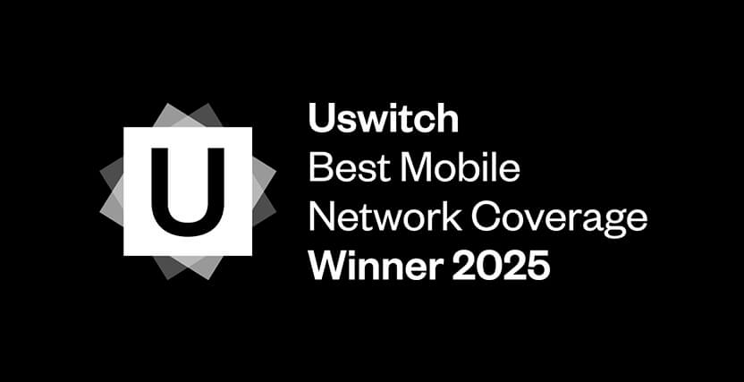 Uswitch Best Mobile Network Coverage Winner 2025